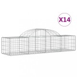 Cumpara ieftin Cosuri gabion arcuite 14 buc, 200x50x40/60 cm, fier galvanizat