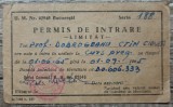 Permis de intrare (limitat) in unitate militara, 1965