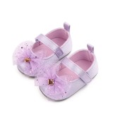 Pantofiori lila din satin (Marime Disponibila: 9-12 luni (Marimea 20