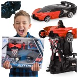 Auto Robot Mașină telecomandată Transformator 2-&icirc;n-1 Telecomandă Baterie c