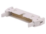 Soclu IDC tată 30 pini cu ejector 2,54mm THT Quickie