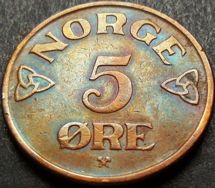 Moneda istorica 5 ORE - NORVEGIA, anul 1952 * cod 1585 A