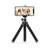 Trepied ajustabil telefon / camera cu cap rotativ, Negru