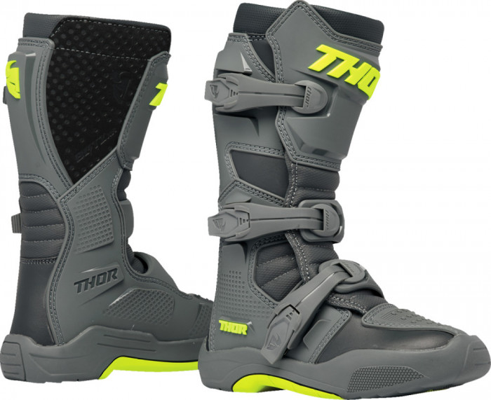 Cizme copii atv/cross Thor Blitz XR, culoare gri/negru, marime 38 Cod Produs: MX_NEW 34110743PE