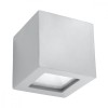 Lampă De Perete Leo Gri Ceramică/Sticlă 1 Bec Pătrat Modern De Interior