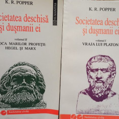 K. R. Popper - Societatea deschisa si dusmanii ei, 2 vol. (1992)