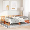 VidaXL Pat de zi extensibil fără saltea, maro ceruit, 2x(80x200) cm