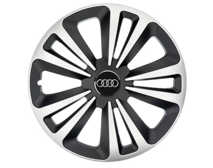 Set 4 Capace Roti Terra Gri-Negru R14, pentru gama auto Audi
