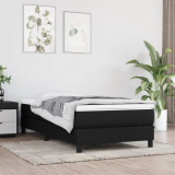 Saltea de pat cu arcuri, negru, 120x190x20 cm, textil GartenMobel Dekor, vidaXL