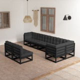 VidaXL Set mobilier de grădină cu perne, 8 piese, lemn masiv de pin 3076668