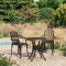 Gossi set mobilier bistro, 3 piese, bronz, aluminiu turnat