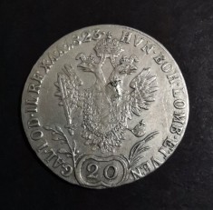 SV * Austria 20 KREUZER 1823 E * Monetaria Alba Iulia * ARGINT * FRANCISC I