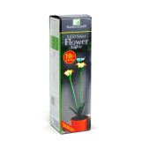Floare colorată solară - 8 x 8 x 32 cm - 10 LED-uri alb cald - rosu_11735B