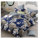 Cumpara ieftin Lenjerie pat dublu,bumbac finet,6 piese,cearceaf cu elastic 180x200cm, cearceaf pilota 200x230cm, 2 fete de perna 50x70, 2 fete de perna 70x70-A1117