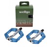 Set 2 pedale Wellgo din aluminiu pentru bicicleta, filet 9/16, culoare albastru Cod:AWR0087BL
