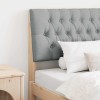 VidaXL Tăblie tapițată Gri deschis 100 cm Lemn de pin masiv 879354