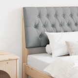 VidaXL Tăblie tapițată Gri deschis 100 cm Lemn de pin masiv 879354