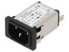 Conector alimentare AC SCHURTER soclu tată C14 6A 250V pentru montare pe panou