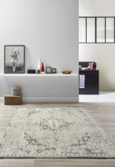 Covor Premium Belgian Model Valencia 22205-556, Marime 80 x 150 cm, Crem, Antialergic, Polipropilena, Living, Dormitor, Sufragerie, Birou foto