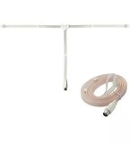 Antena FM Dipol Goobay, Mufa Coaxiala Mama, Cablu 1.8m, Radio VHF/FM, 75 Ohm, Receptoare Hifi, Sisteme Stereo, Tunere AM/FM/DAB