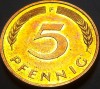 Moneda 5 PFENNIG - RF GERMANIA, anul 1986 F *cod 4647 = A.UNC, Europa