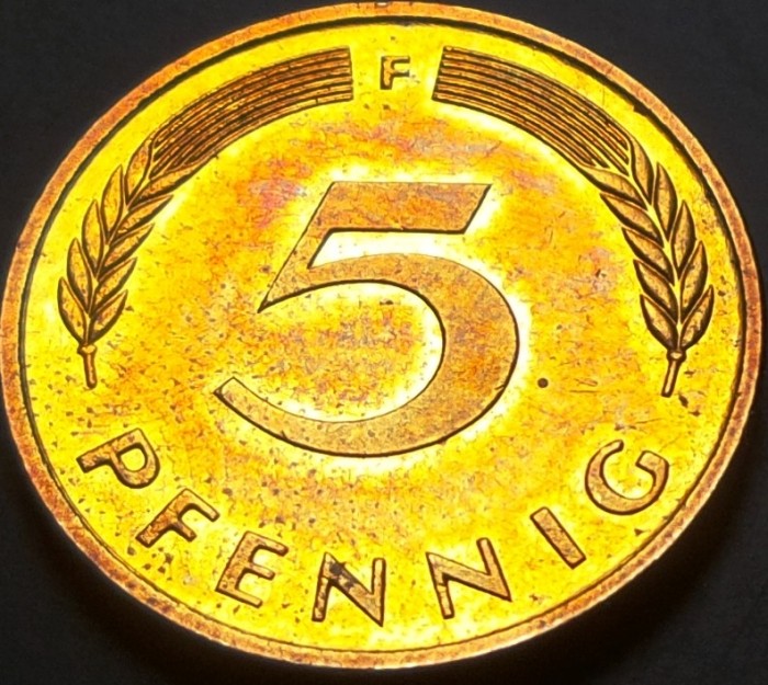 Moneda 5 PFENNIG - RF GERMANIA, anul 1986 F *cod 4647 = A.UNC