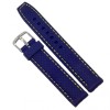 Curea silicon albastra 18mm cusatura galbena WZ977, Time Veranda