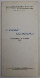 ALEXANDRU CIUCOURENCO ( ALEXANDRU CIUCURENCU ) , CATALOG DE EXPOZITIE , TEXT IN LIMBA FRANCEZA , prezentare de IONEL JIANU, GALERIE BERNHEIM - JEU