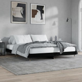 Cadru de pat, negru, 160x200 cm, lemn prelucrat GartenMobel Dekor, vidaXL