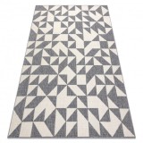 Covor SPRING 20414332 triunghiuri sisal, buclat - gri / kr&eacute;m, 160x230 cm, Dreptunghi