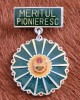 Insigna Meritul Pionieresc aluminiu 31mm