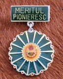 Insigna Meritul Pionieresc aluminiu 31mm