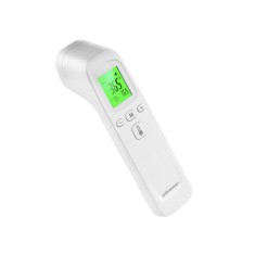 Termometru Digital Fara Contact pentru Copii si Adulti, Alb, Masurare Precisa si Igienica a Temperaturii Corpului, Afisaj LCD