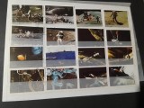 Seria Completă Umm Al-Qiwain 1972 - Cucerirea Spațiului, Programul Apollo, Vehiculul Lunar Rover, NASA, 16v, MNH -A333, Stampilat