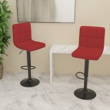 Cumpara ieftin Scaune de bar, 2 buc., roșu vin, material textil