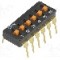 Intrerupator DIP, 2 pozitii, montare THT, 6 sectiuni, OMRON OCB - A6T-6104