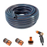 Furtun de gradina, 4 straturi, 1/2", 50 m, cuple, adaptor, pistol stropit, Richmann