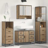 Cumpara ieftin Set de mobilier pentru baie 3 buc. Stejar Artizanal