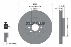 TEXTAR 92129303 PRO Disc frana