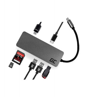 USB-C HDMI HUB Docking Station 4K Windows, MacOS, Linux, DEX, Android foto