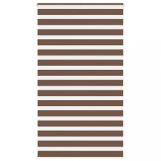 vidaXL Jaluzea tip zebra maro lățime țesătură 120,9 cm poliester