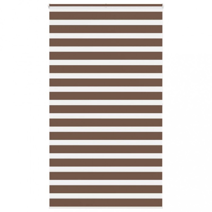 vidaXL Jaluzea tip zebra maro lățime țesătură 130,9 cm poliester
