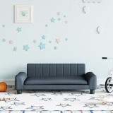 vidaXL Canapea pentru copii, gri &icirc;nchis, 90x53x30 cm, material textil