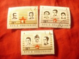 3 Timbre Albania 1983 si 1984 Eroi antifascisti stampilate, Stampilat