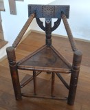 Scaun de stejar Arts &amp; Crafts Anglia cca 1880-1900