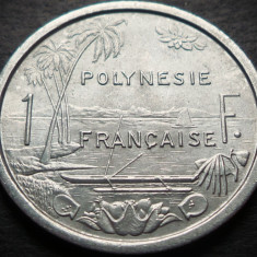 Moneda exotica 1 FRANC - POLYNESIE / POLINEZIA FRANCEZA, anul 1975 * Cod 3366