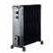 Radiator cu ulei 3000W, 13 elementi, cu roti, negru