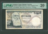 Congo Belgian 100 francs 1957 P33b