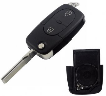 Carcasa cheie Topautochei&amp;reg; pentru Audi A3 A4 A6, suport pentru baterie tip CR2032 foto