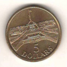 SV * AUSTRALIA FIVE DOLLARS / 5 DOLARI 1988 * PARLAMENTUL AUNC+
